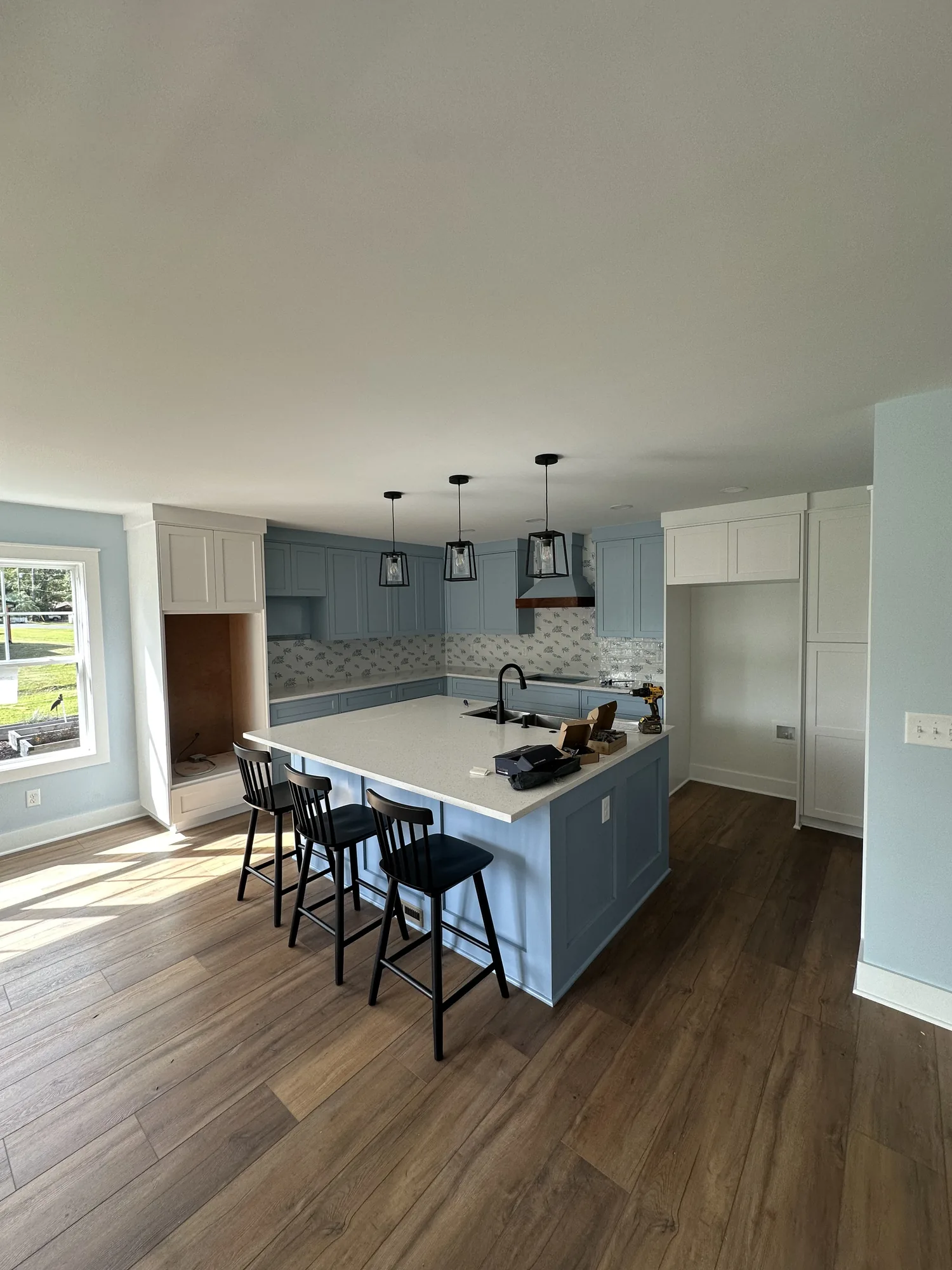 Completed cabinet painting project in the Columbia area