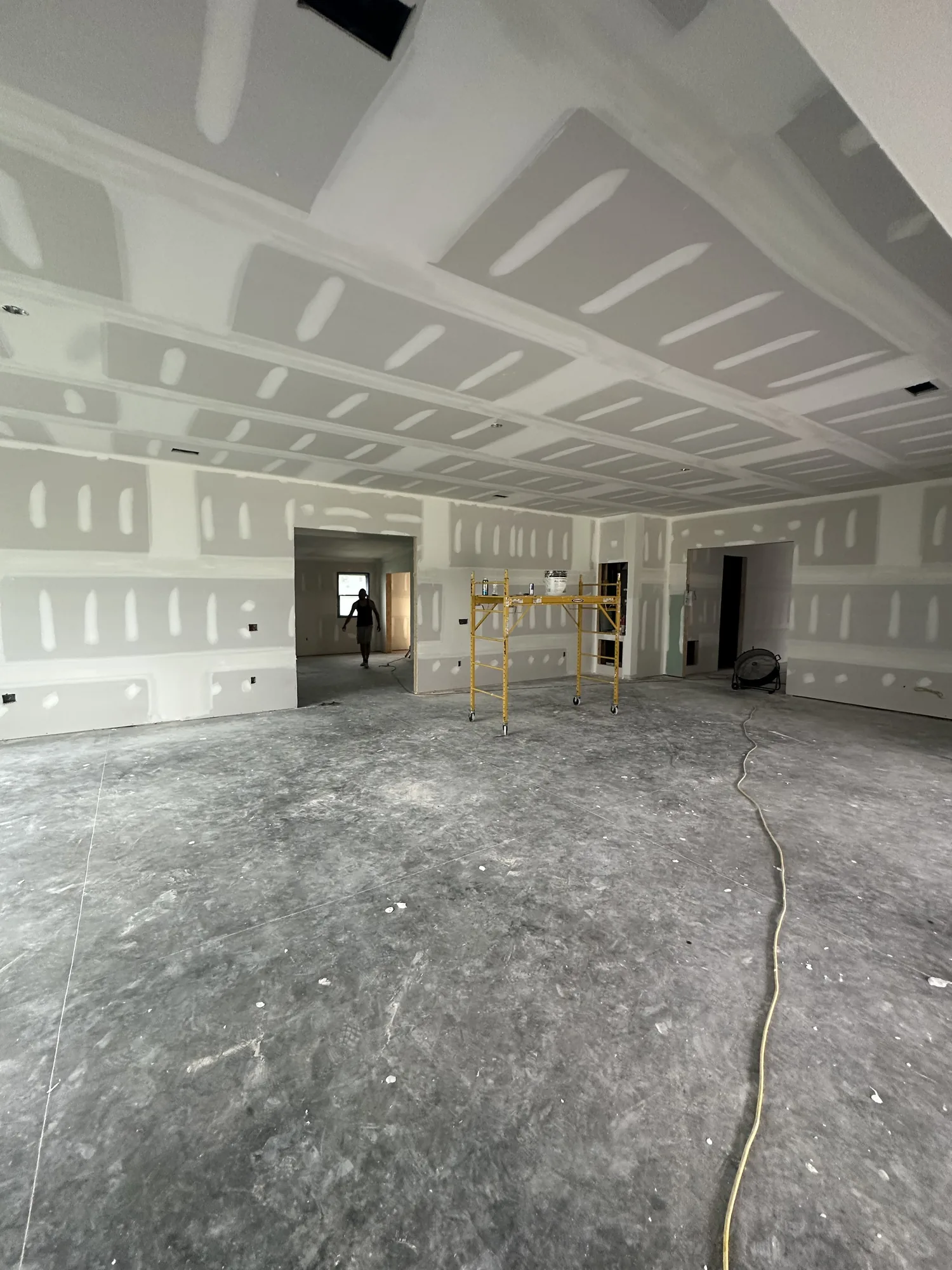 Completed drywall and ceiling renovation project